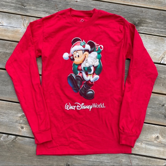 2/$30 || Mickey Mouse Disney Christmas Long Sleeve Tee - Picture 1 of 4